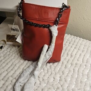 Red Flip bag by Amalia Gomez, reversible two in one look, adjustable